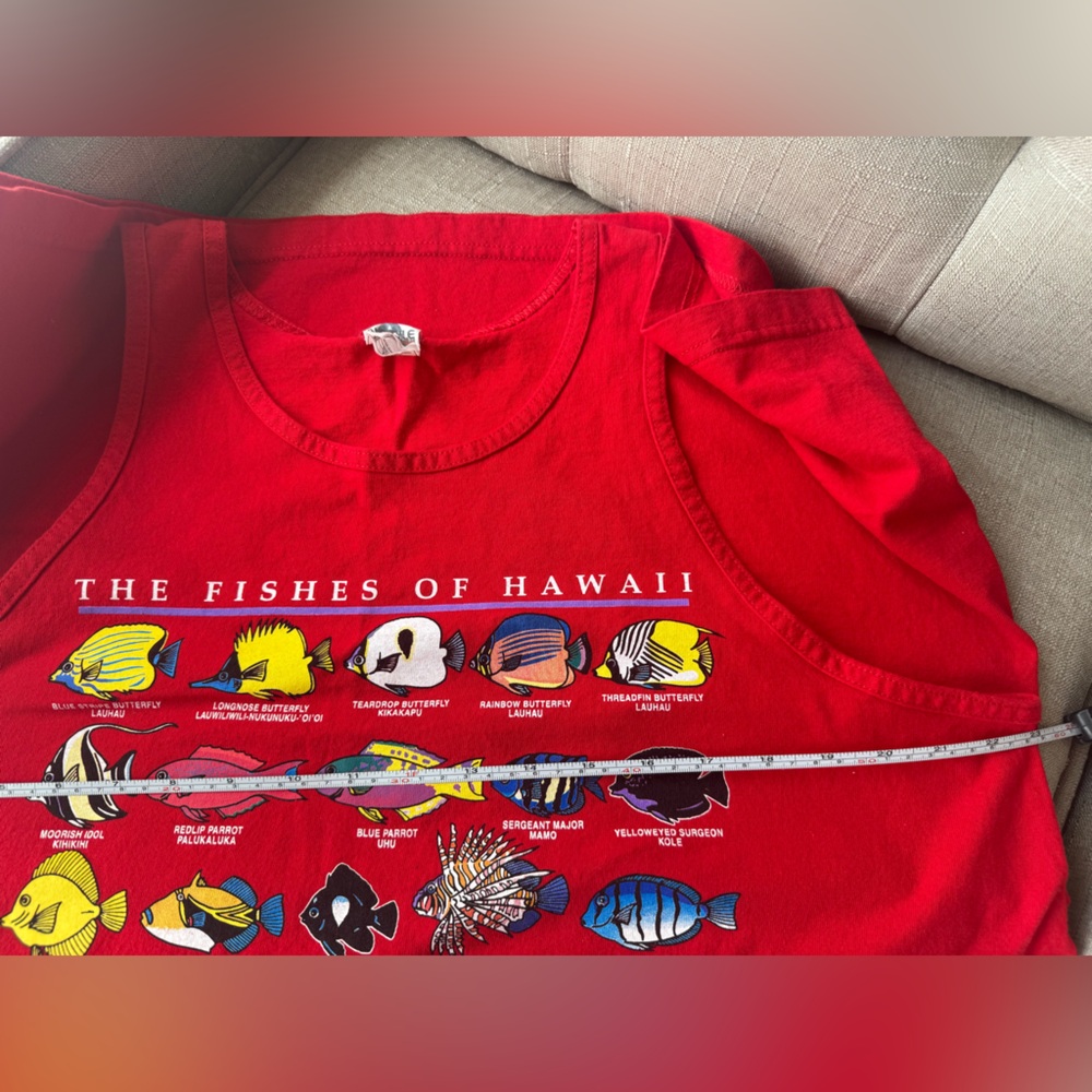 The fishes of Hawaii graphic tank Sz XL - Picture 6 of 6